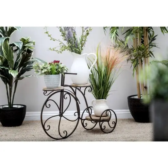 Brown Metal Farmhouse Bicycle Plantstand, 31" x 23" {7}