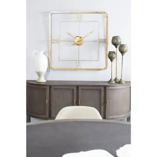 Gold Glam Metal Wall Clock, 36" x 36" {8}