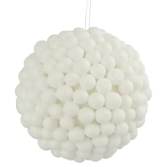 5" White Berries Foam Ball Ornament {1}