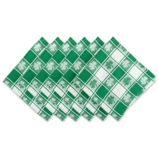 DII&reg; Shamrock Woven Check Napkins, 6ct. {1}
