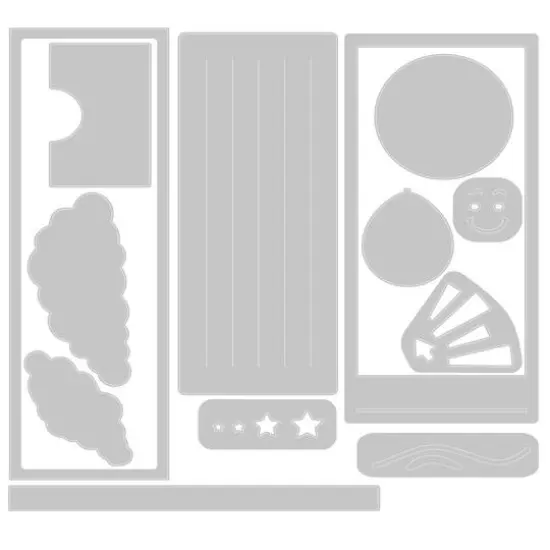 Sizzix&reg; Thinlits&trade; Die Card Rainbow Die Set {3}