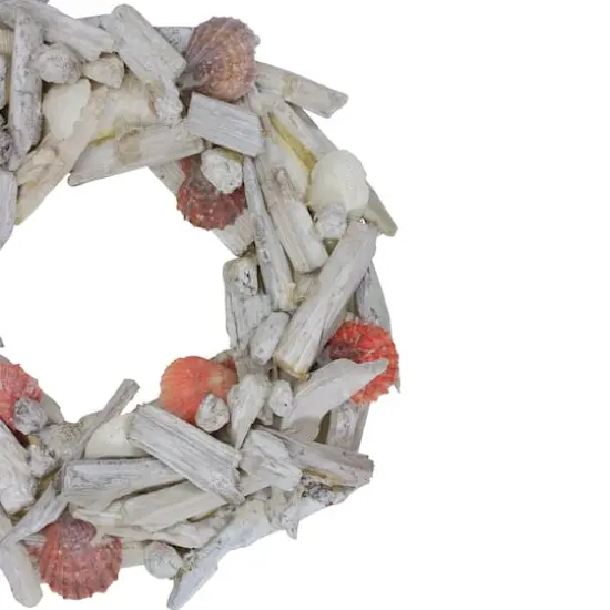 12.5" Nautical Driftwood & Seashell Summer Wreath {4}