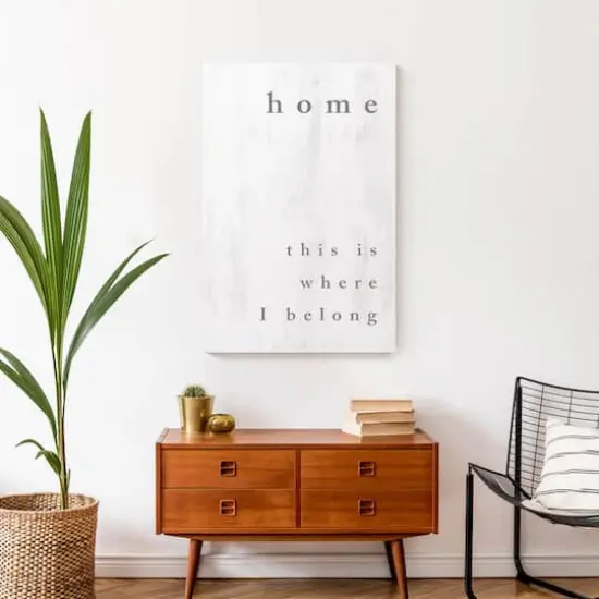 Home Is Where I Belong 20" x 30" Canvas Wall Art {5}
