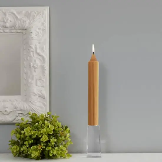 Root Candles 9" Unscented Grecian Collenette Taper Candles, 4ct. Beeswax {4}