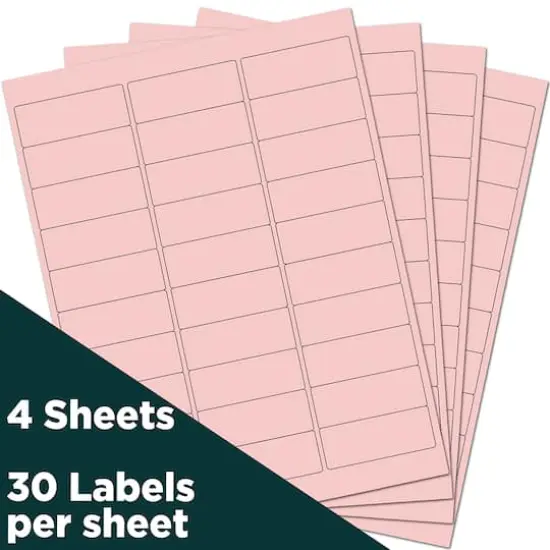 JAM Paper Standard Mailing Return Address Labels Baby Pink {4}