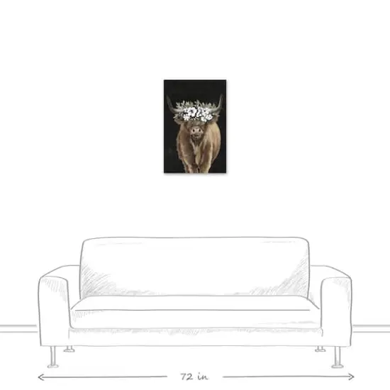 Highland Cow Portrait 16" x 24" Canvas Wall Art {4}