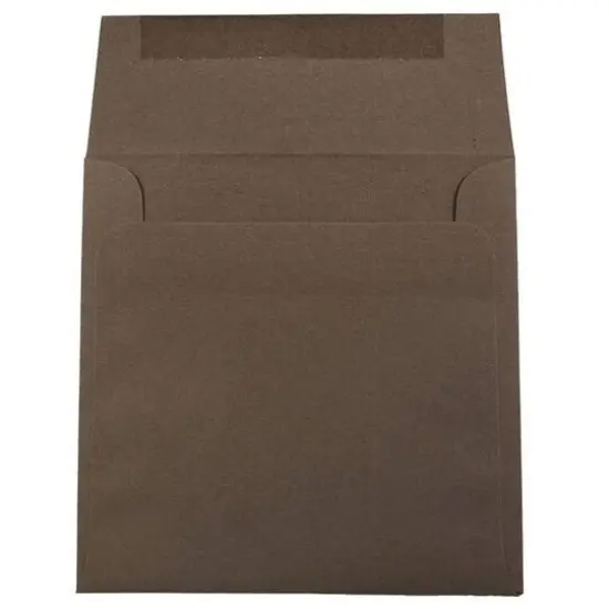 JAM Paper 6" Square Colored Invitation Envelopes, 25ct. Chocolate Brown {4}