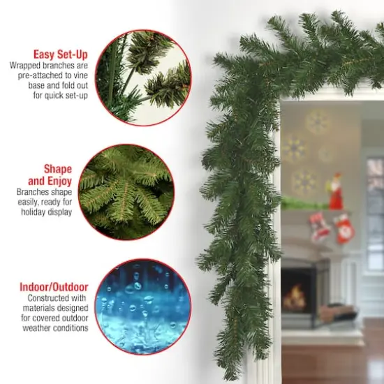 9 ft. Kincaid Spruce Christmas Garland  {7}