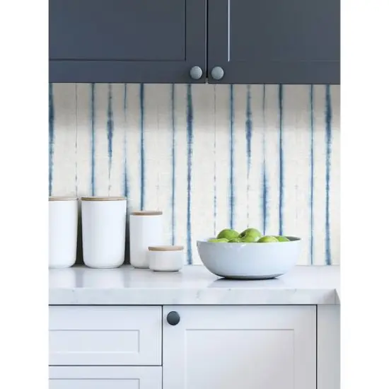 NuWallpaper Blue Indigo Drops Peel & Stick Wallpaper {6}