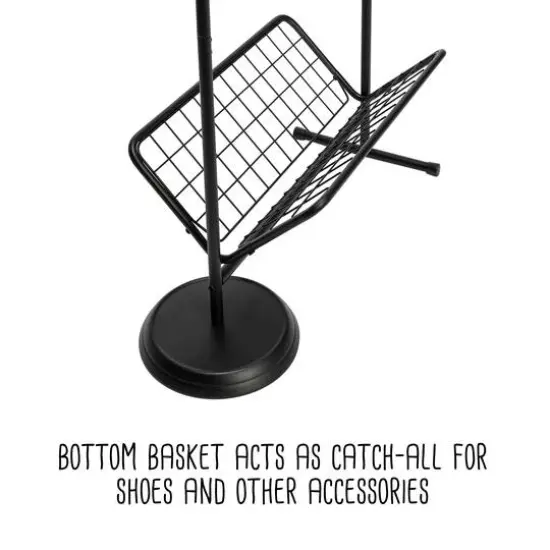 Honey Can Do Swivel Entryway Coat Rack with Shoe Storage {9}