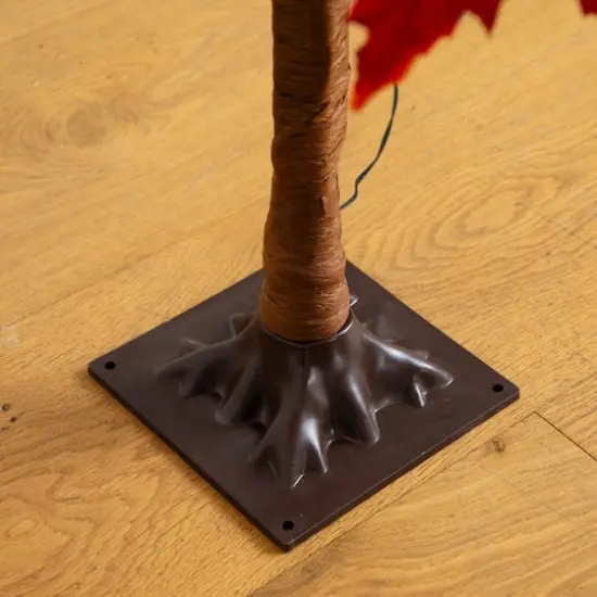 4ft. Pre-Lit Autumn Weeping Maple Artificial Fall Tree with 180 Warm White LED Lights {6}