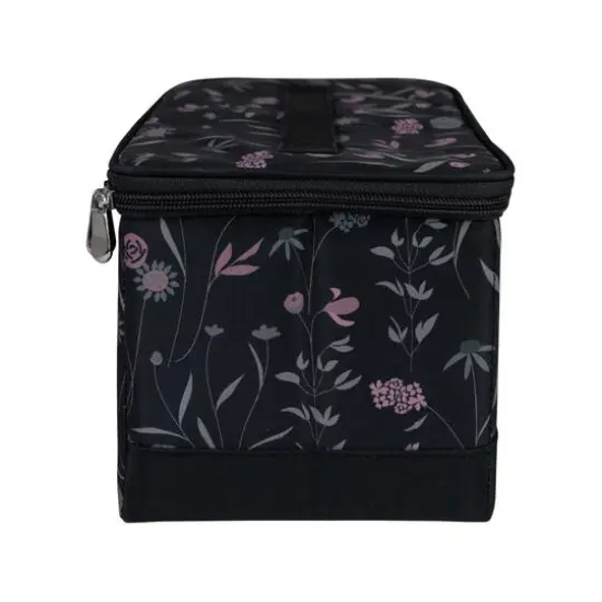 Everything Mary Pink & Gray Floral Collapsible Sewing Kit Organizer Box {12}