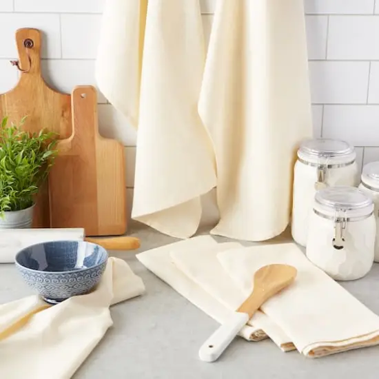 DII&reg; Flat Woven Dishtowels, 12ct. Natural {4}