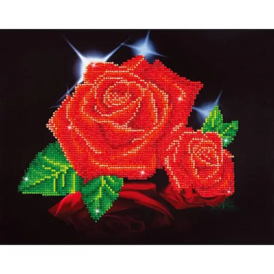 Diamond Dotz® Red Rose Sparkle Diamond Painting Artwork Kit {1}