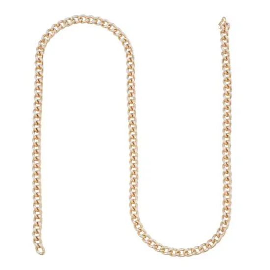 18" White & Gold Enamel Curb Chain by Bead Landing&trade; {4}