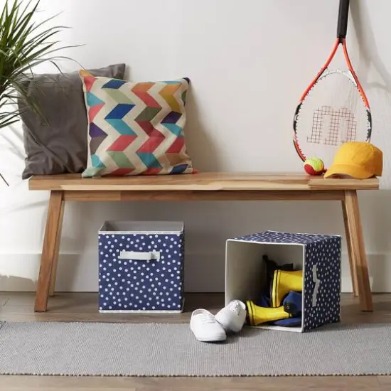 DII&reg; 11" French Blue & White Dots Storage Cube, 2ct. {8}