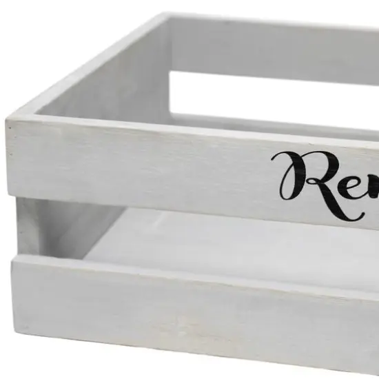 Elegant Designs Small Gray Wash Towel Holder, Frame & Toilet Paper Holder Set {13}