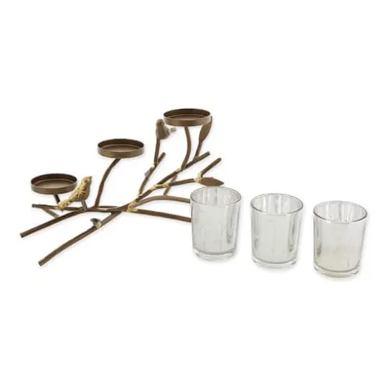 9.5" Triple Tealight Branch Candle Holder {6}