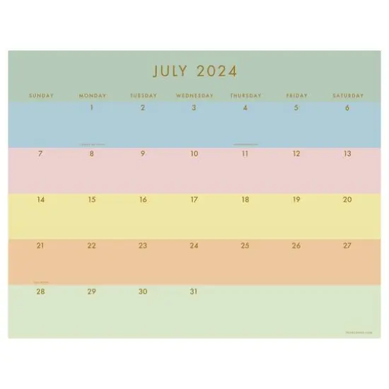 TF Publishing 2024-2025 Large Super Stripe Desk Pad Calendar {1}