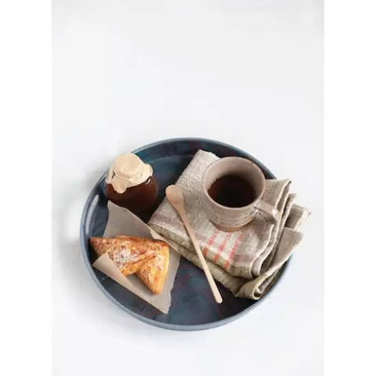 Hello Honey&reg; 15" Marbled Pattern Metal Tray {4}