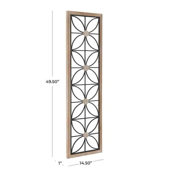 Black Metal Farmhouse Wall Decor, 15" x 1" x 50" {6}