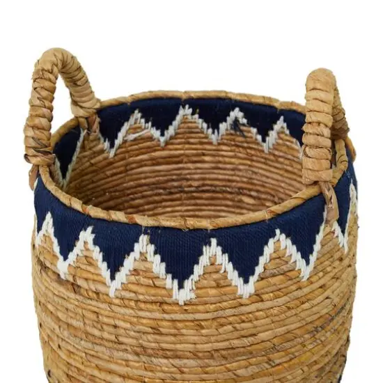 Brown Banana Leaf Bohemian Storage Basket Set {4}