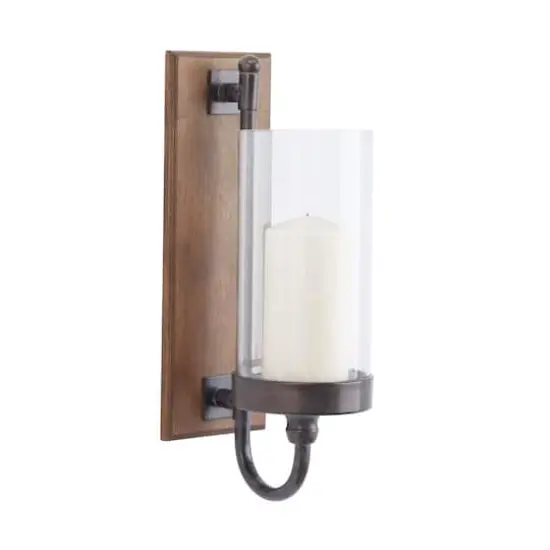 Brown Fir Farmhouse Wall Sconce, 16" x 5" {1}