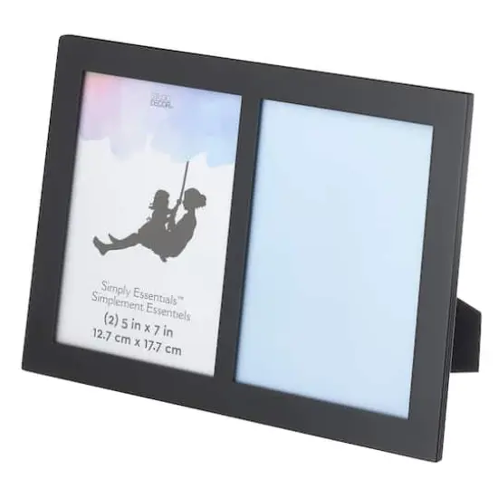Simply Essentials&trade; 2 Opening 5" x 7" Black Frame by Studio D&eacute;cor&reg; {6}