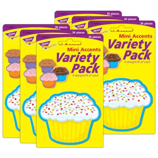 Trend Cupcakes Mini Accents Variety Pack, 6 Packs of 36 {1}