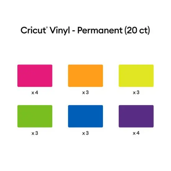 Cricut&reg; Permanent Vinyl, Bright Rainbow Sampler {3}