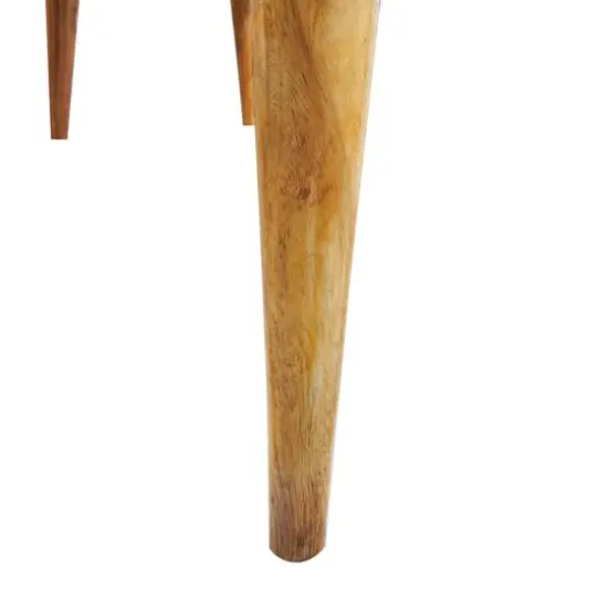 4ft. Brown Leather Upholstered Bench {6}