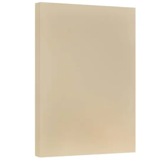 JAM Paper 11'' x 17'' 67lb. Vellum Bristol Cardstock, 50 Sheets Tan Brown {1}