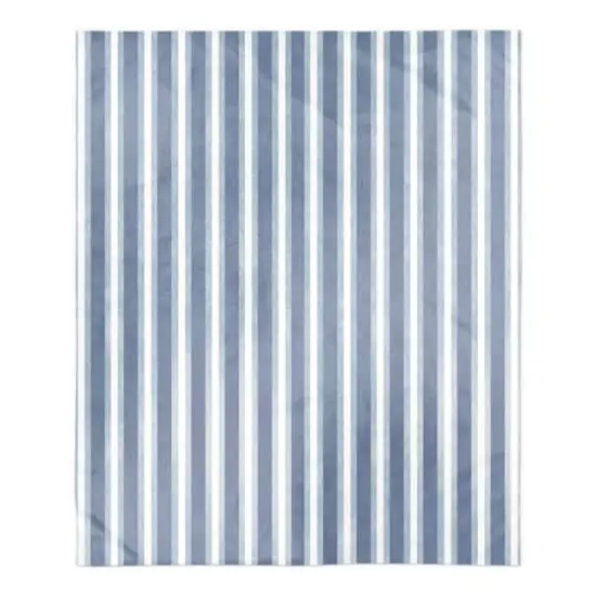 Blue Stripes Sherpa Fleece Blanket {1}