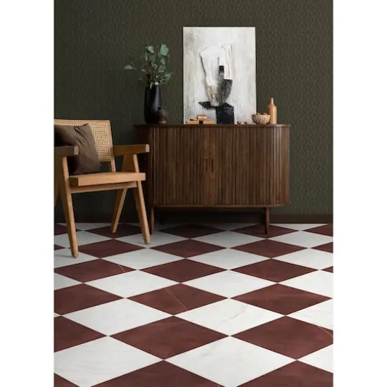 Chris Loves Julia Bonneville Peel & Stick Floor Tiles, 10ct. Oxblood {7}