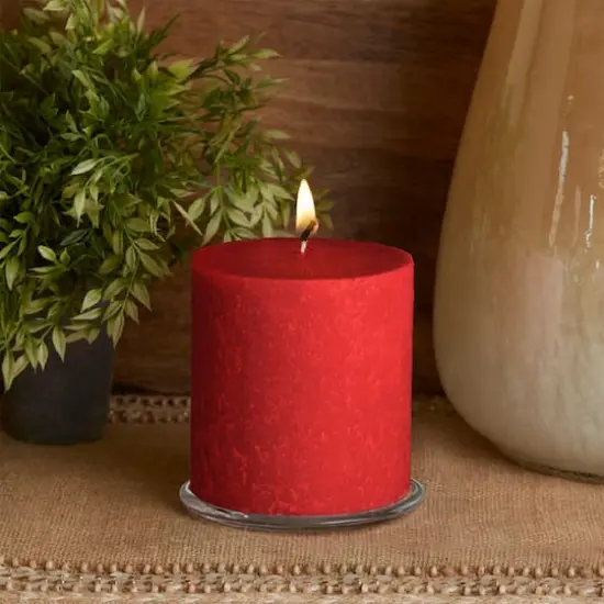Root Candles Timberline&trade; 4" x 4" Unscented Pillar Candle Red {4}