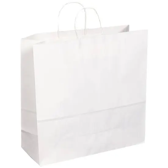 JAM Paper Extra Large White Kraft Shopping Bags, 250ct. {1}