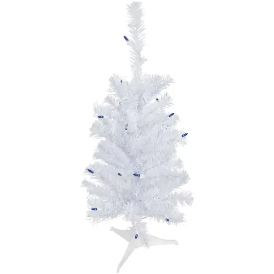 2ft. Pre-Lit Woodbury White Pine Artificial Christmas Tree, Blue Lights {1}