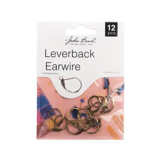 John Bead Must Have Findings 15mm Leverback Earwire, 12ct. Gold {2}