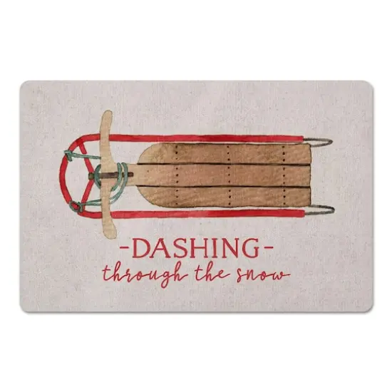 Dashing Sled 27x18 Floor Mat {1}