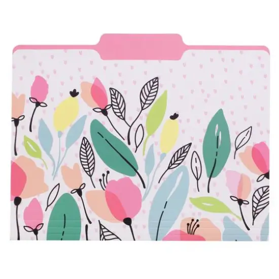 Steel Mill & Co.&reg; Pink Poppy File Folders, 9ct. {3}