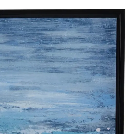 Blue Wood Modern Framed Wall Art 39" x 30" {4}