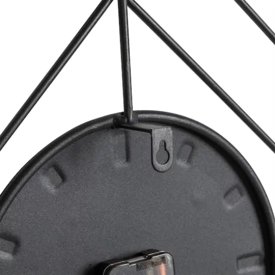 Glitzhome&reg; 24" Modern Metal Black & Golden Octagon Design Wall Clock {5}