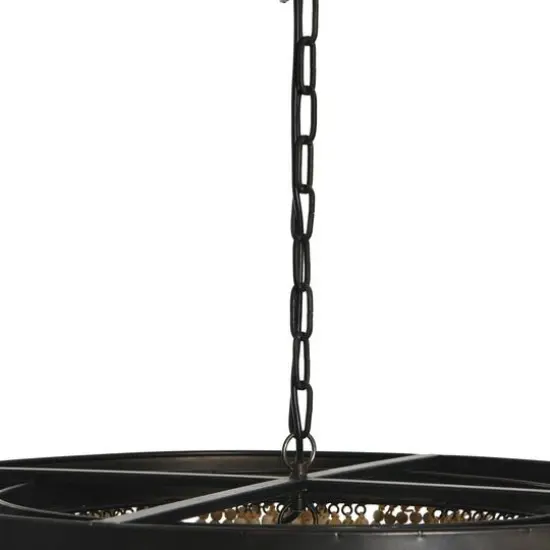 Hello Honey&reg; 27.5" 2-Tier Draped Wood Bead Chandelier Brown {9}