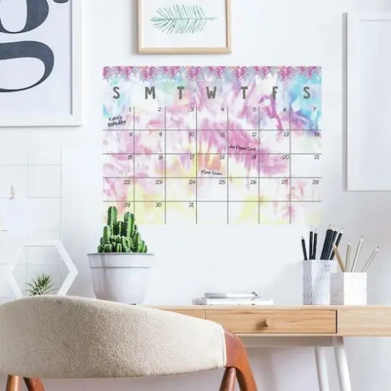RoomMates Tie-Die Dry Erase Calendar Peel & Stick Wall Decal {4}