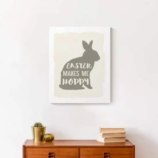 Easter Makes Me Hoppy 2 16" x 20" Canvas Wall Art {5}