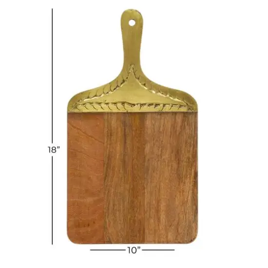 18" Brown Wood Natural Decorative Cutting Board {8}
