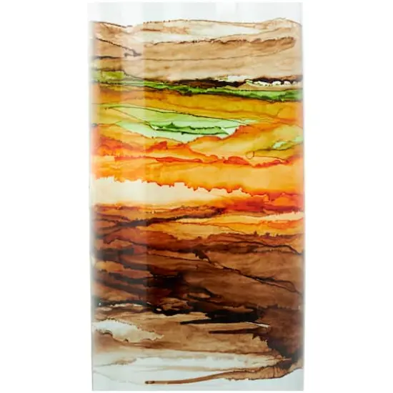 18" Multicolor Swirl Glass Vase {7}