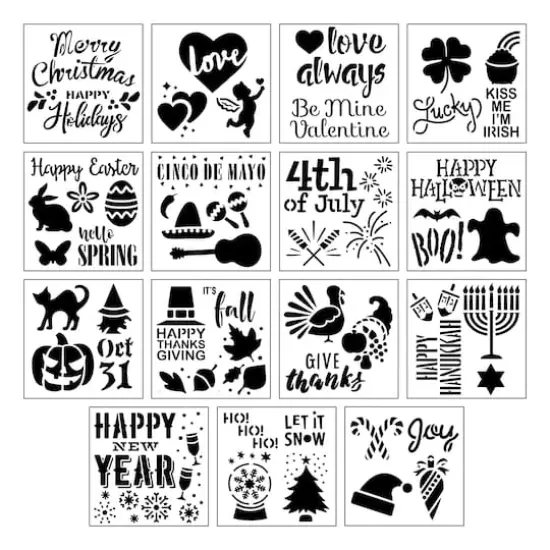 Holidays Stencils by Craft Smart&reg;, 12" x 12" {1}