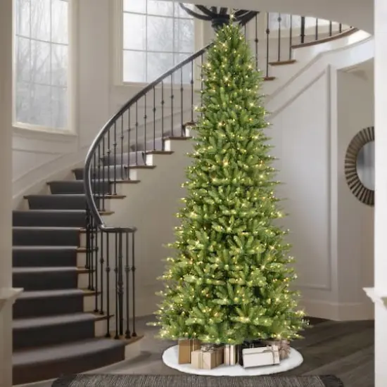 10ft. Pre-Lit Slim Fraser Fir Artificial Christmas Tree, Clear Lights {3}