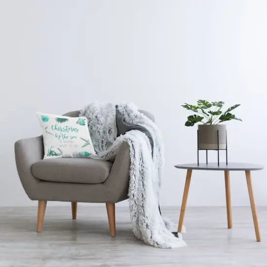 Stupell Industries Teal Christmas by the Sea Throw Pillow {3}